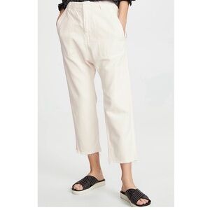 Nili Lotan White Luna Cotton Pants